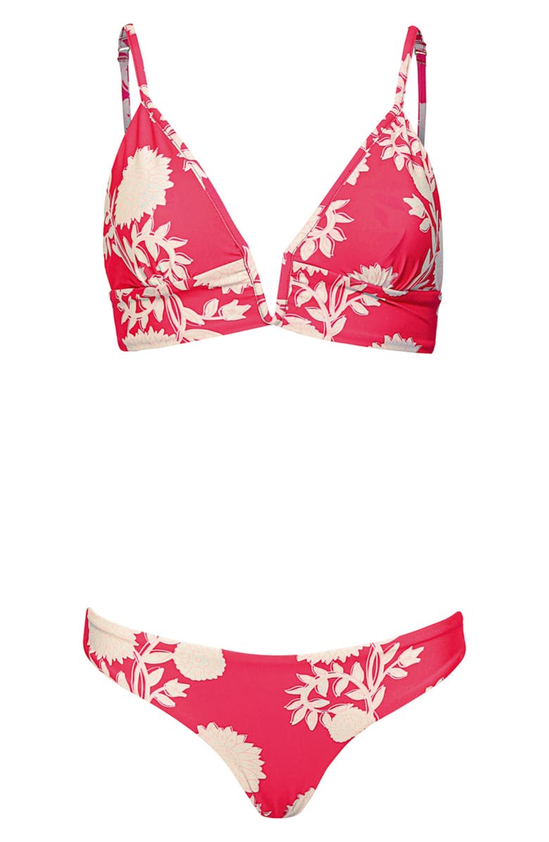 Maaji Parade V-Wire Reversible Bikini Top, Alternate, color, Open Red