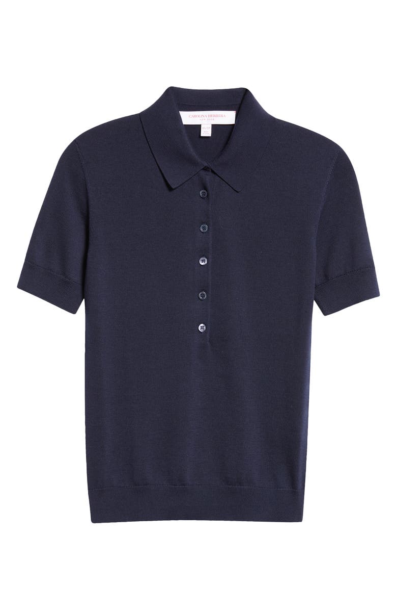 Carolina Herrera Silk & Cotton Polo, Alternate, color, 