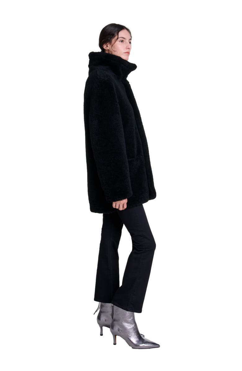 maje Reversible leather coat, Alternate, color, 