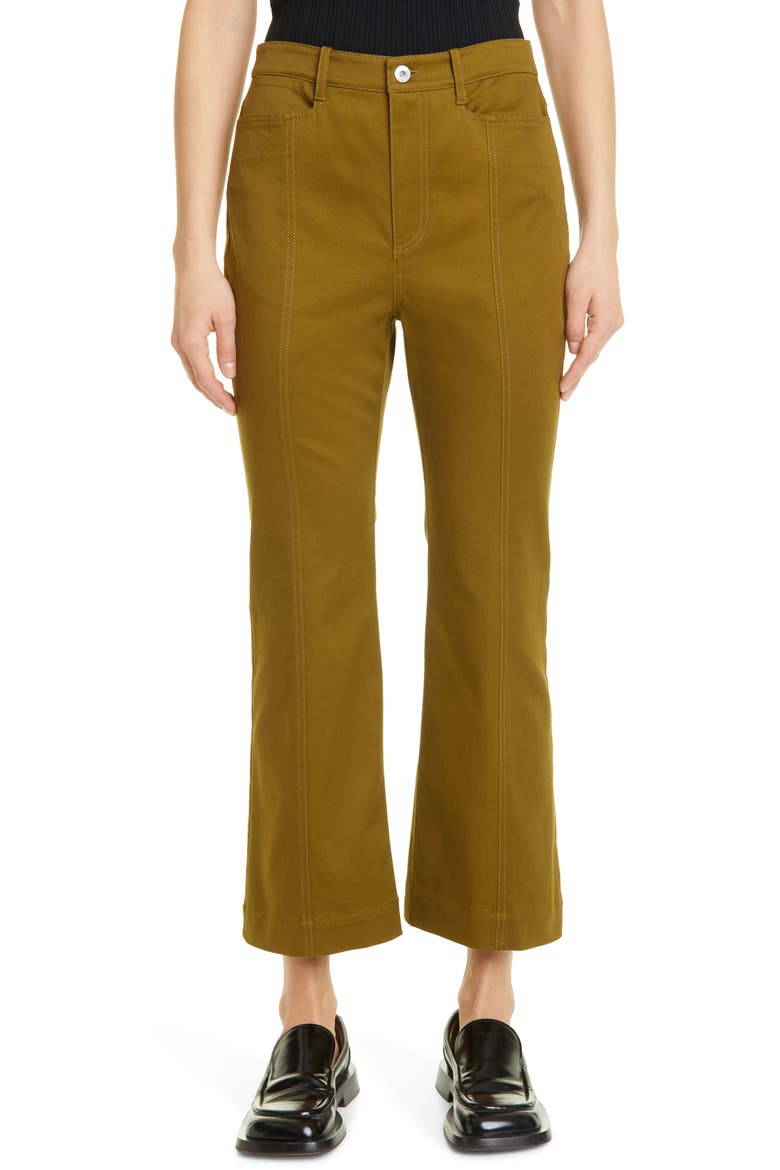 Stretch Twill Crop Pants, Main, color, OLIVE