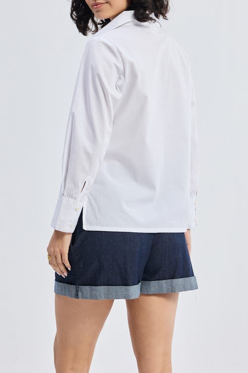 Reistor Crisp Details Button-down Shirt In White