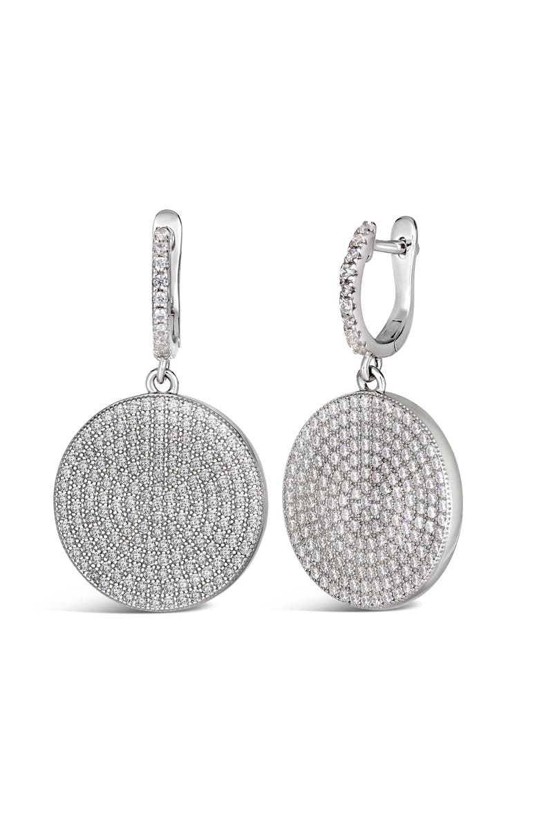 Anna Zuckerman Diamond Disco Earrings, Main, color, Platinum