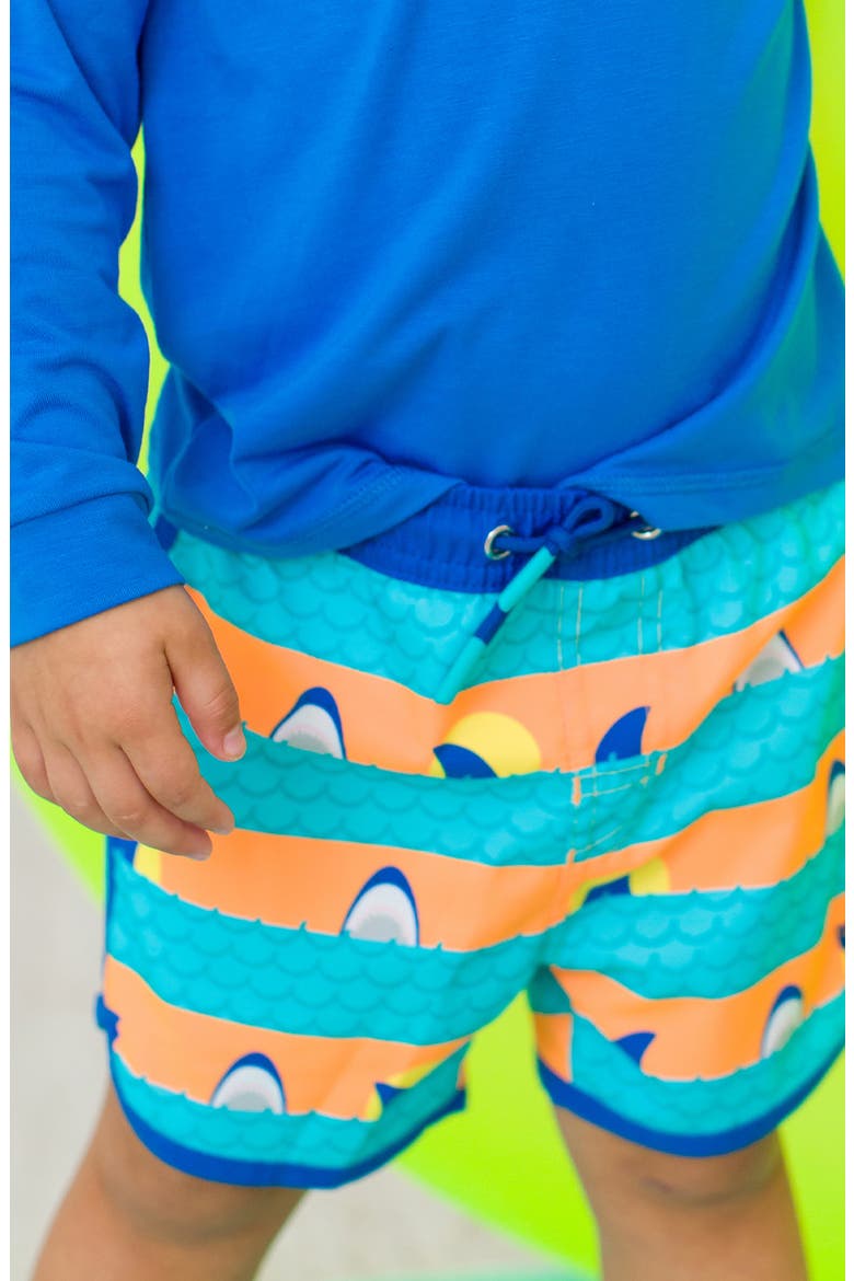 Long Sleeve Two-Piece Rashguard Swimsuit, Alternate, color, ORANGE