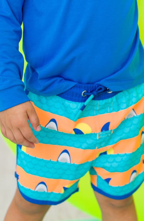 Ruggedbutts Long Sleeve Two-piece Rashguard Swimsuit In Orange