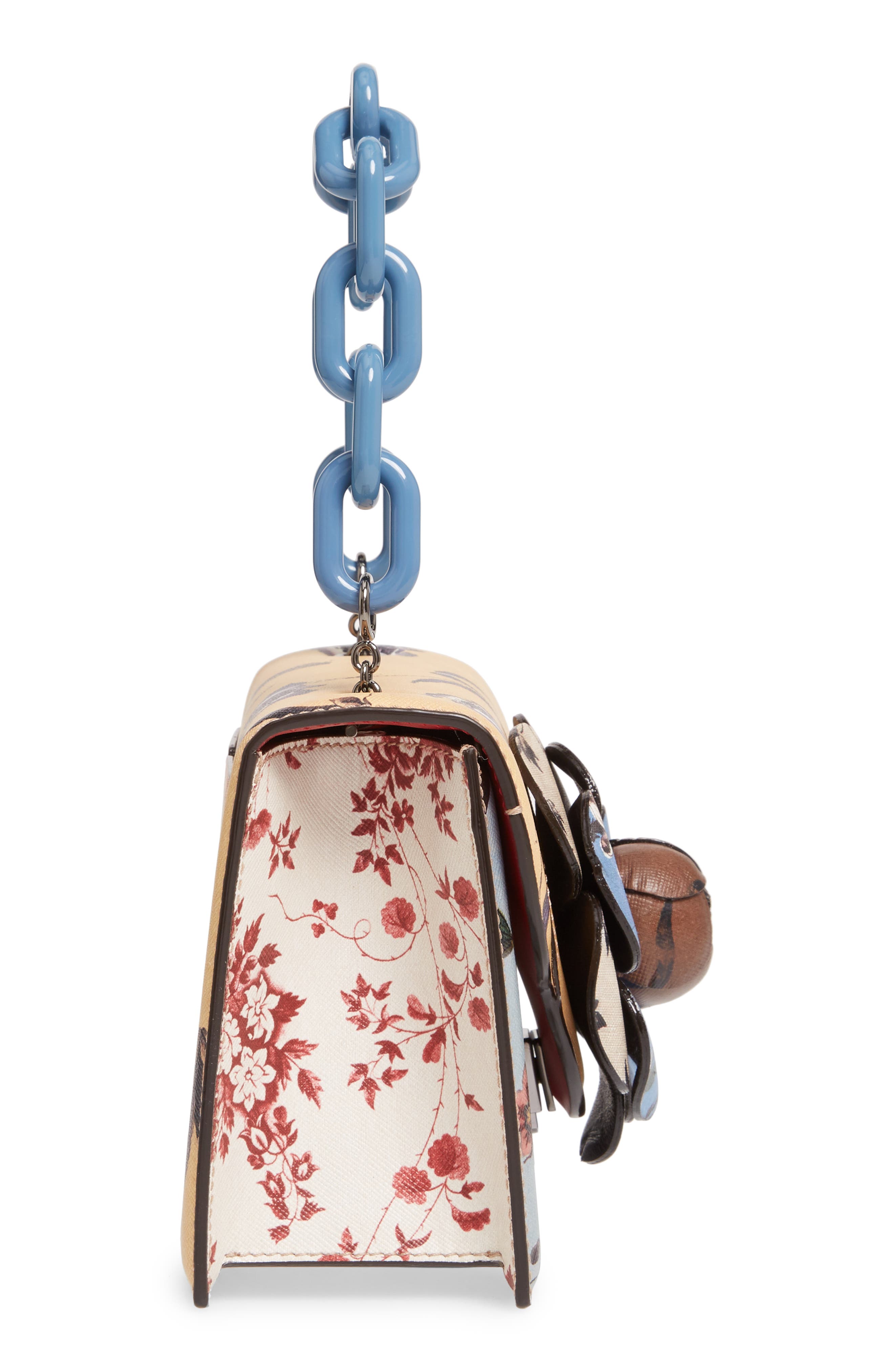 Oscar de la Renta Mini Leather Bag, Alternate, color, 