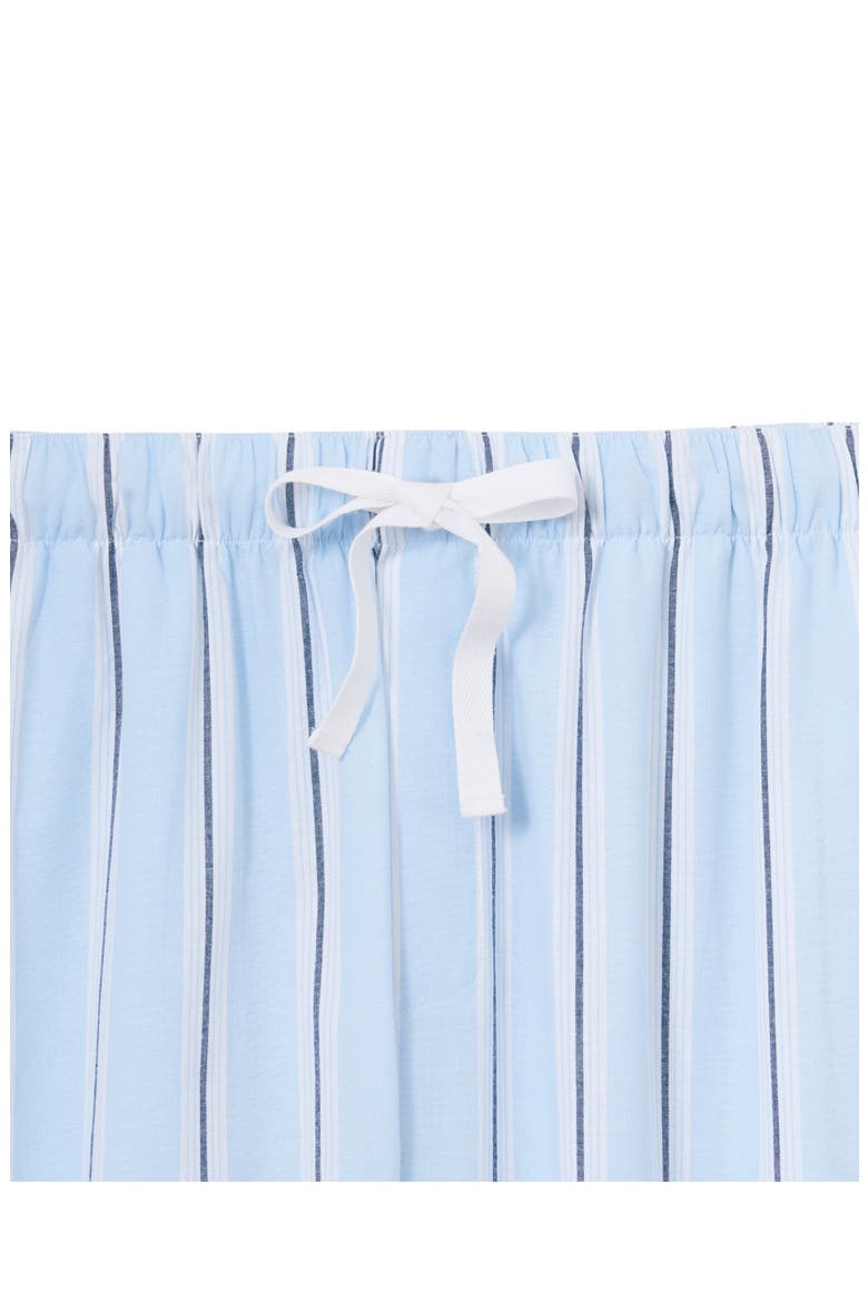 Stripe Cotton Twill Pajama Pants, Alternate, color, BLUE
