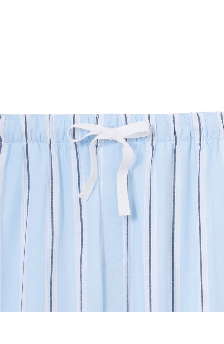 Petite Plume Stripe Cotton Twill Pajama Pants, Alternate, color, Blue