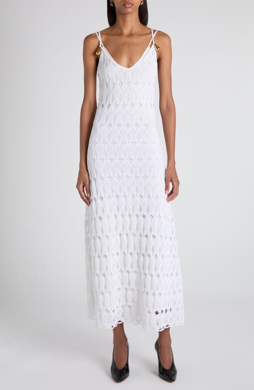 Bottega Veneta Fish Lace Sleeveless Dress In Gray