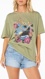 Roxy Surfin' Oversize Graphic T-Shirt