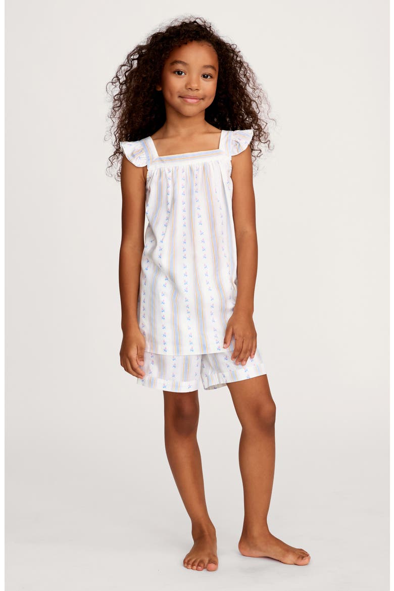 Clara Cottage Stripe Short Set, Alternate, color, WHITE
