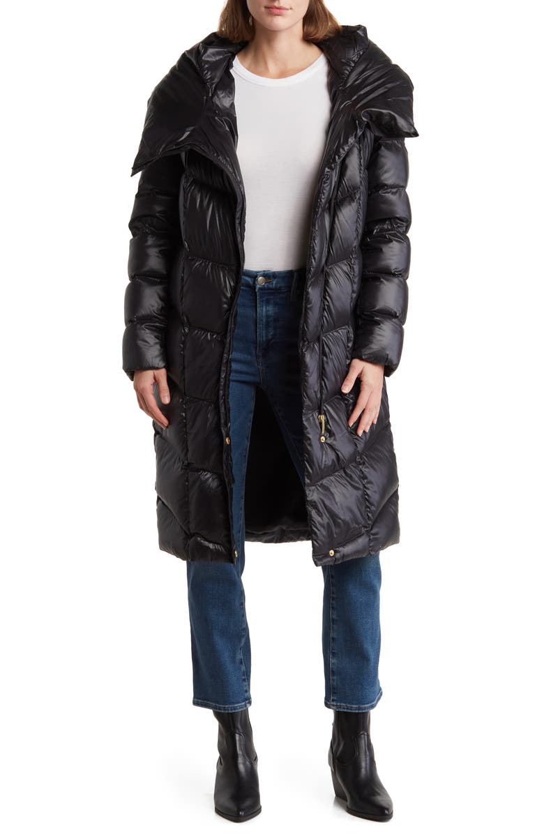 Donna Karan New York Hooded Sleeping Bag Puffer Jacket, Main, color, 