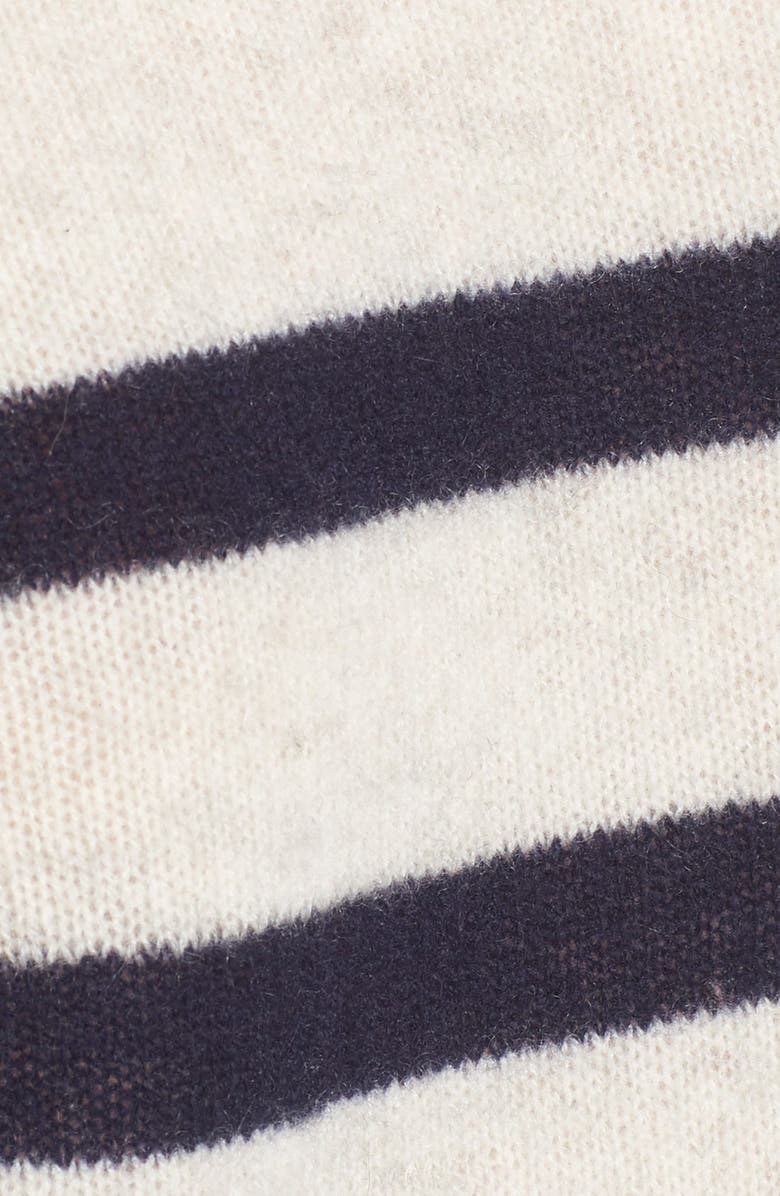 VELVET by Graham & Spencer Stripe Sheer Cashmere Sweater, Alternate, color, 