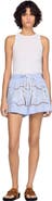 SANDRO Embroidered cotton shorts