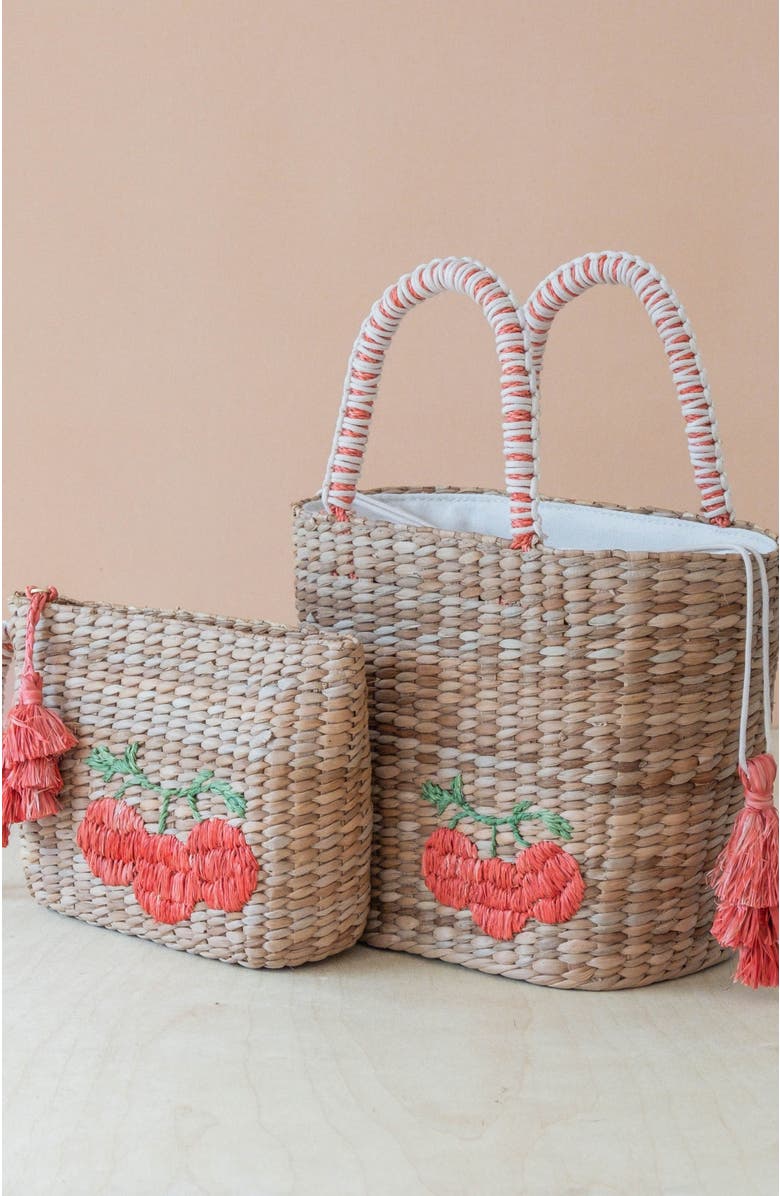 LIKHA Tomato Embroidered Tote Bag, Alternate, color,