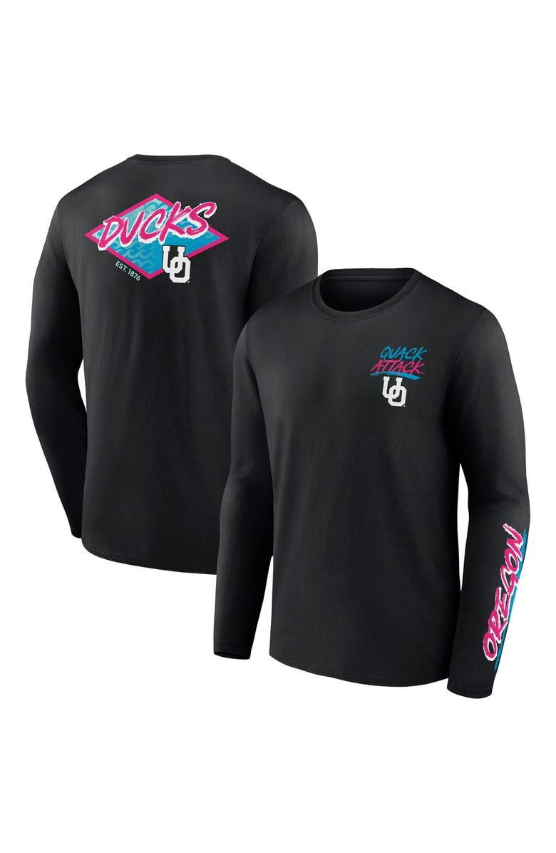 FANATICS Men's Fanatics Branded Black Oregon Ducks Spring Break Long Sleeve T-Shirt, Main, color, 