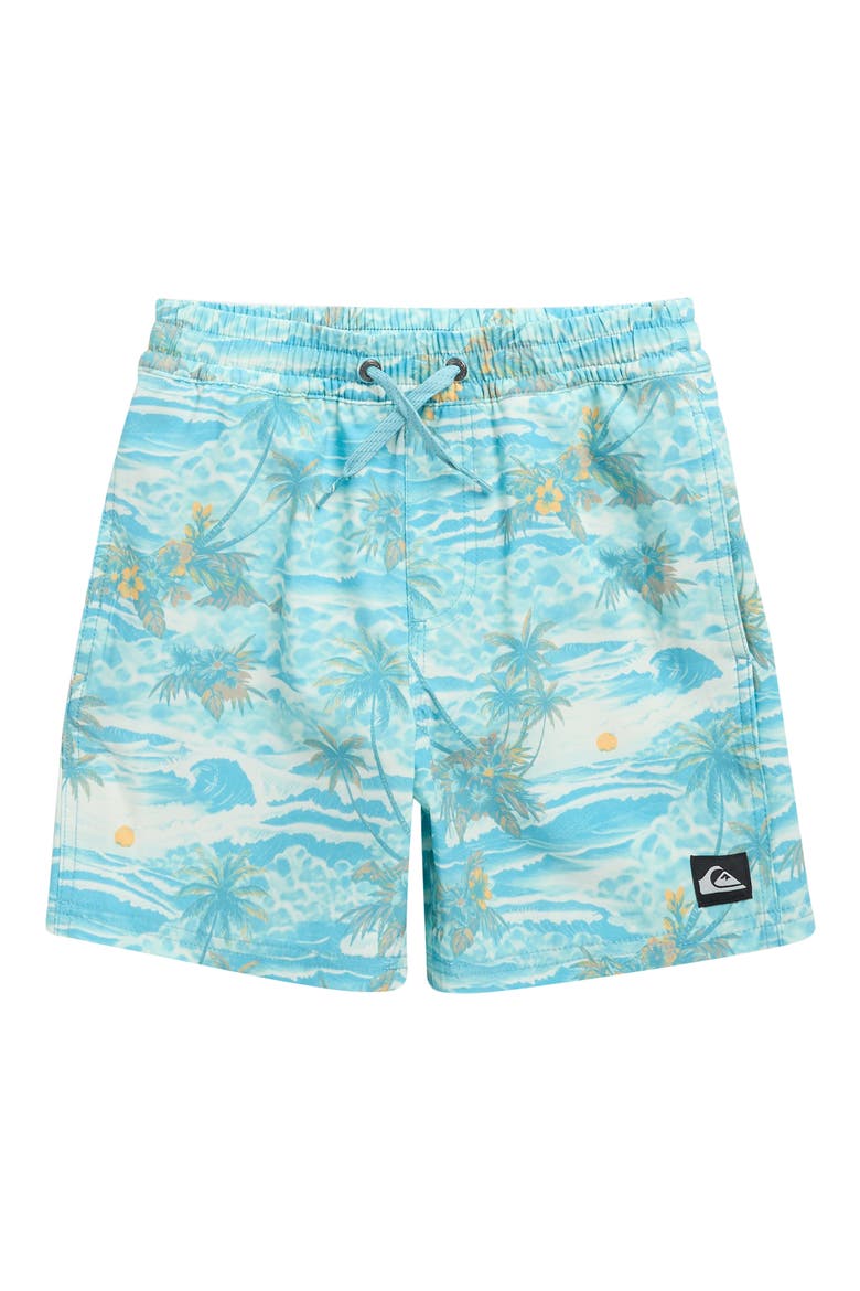 Kids' Surfsilk Mix Volley Swim Trunks, Main, color, AQUA