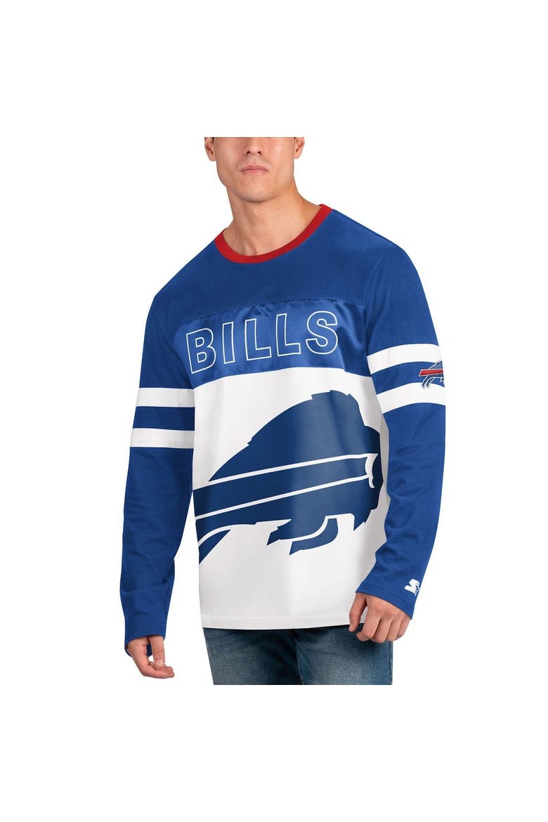 Men's Starter Royal/White Buffalo Bills Halftime Long Sleeve T-Shirt, Alternate, color, Royal