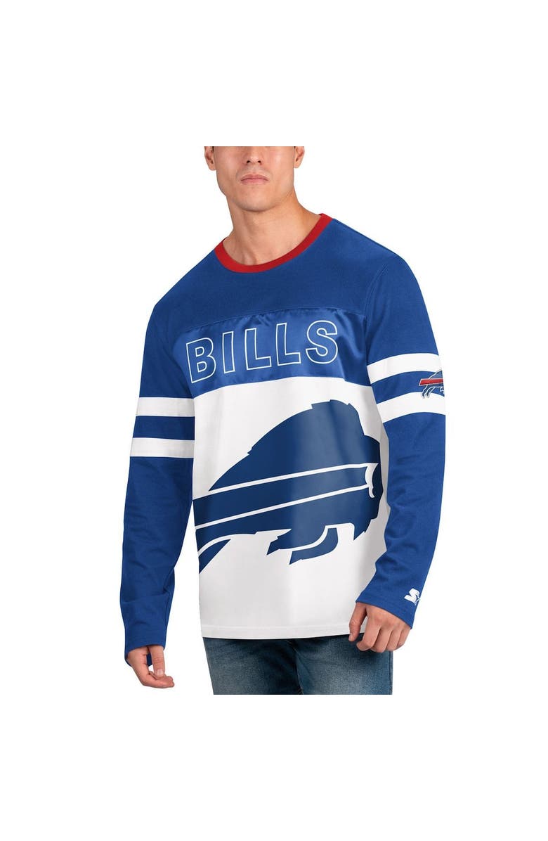 STARTER Men's Starter Royal/White Buffalo Bills Halftime Long Sleeve T-Shirt, Alternate, color, 