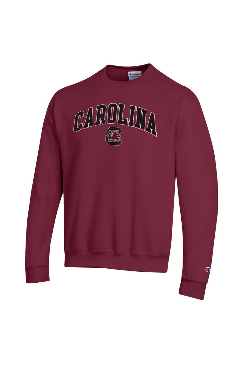 Men's Champion  Garnet South Carolina Gamecocks Arch Over Logo Pullover Sweatshirt, Alternate, color, Garnet