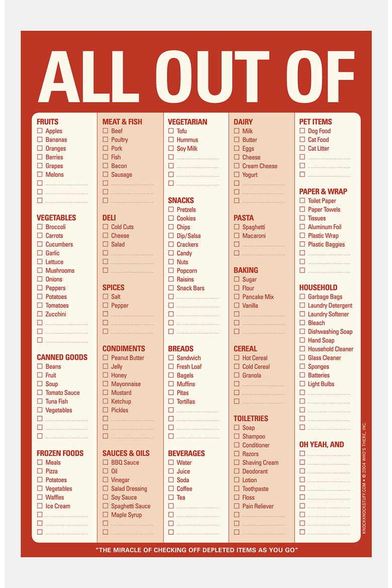'All Out Of' Notepad, Main, color, NONE