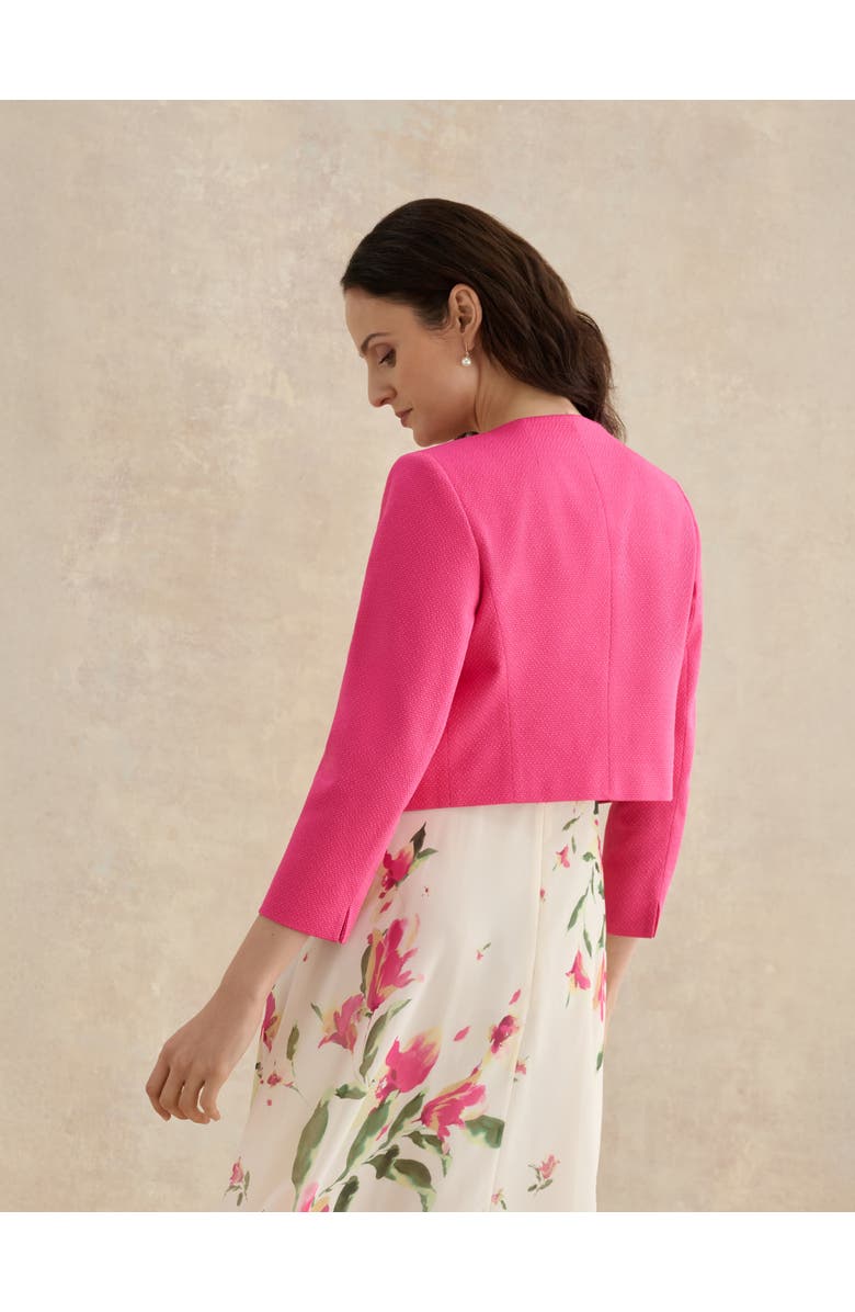 HOBBS LONDON Elize Crepe Jacket, Alternate, color, Bright Pink