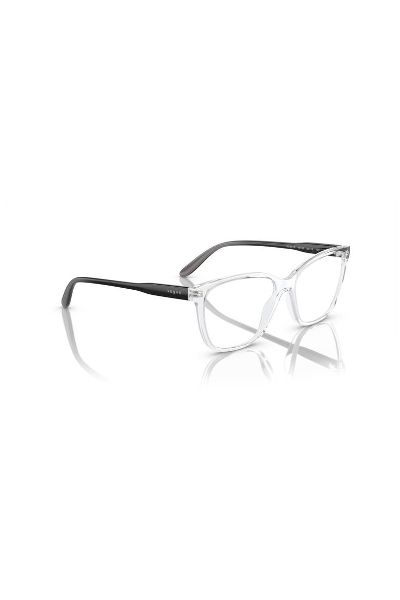 53mm Rectangle optical glasses, Alternate, color, Transparent