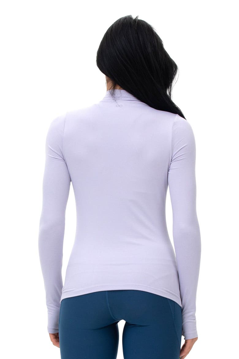 Cozy Mock Neck Long Sleeve Top, Alternate, color, Purple Lace