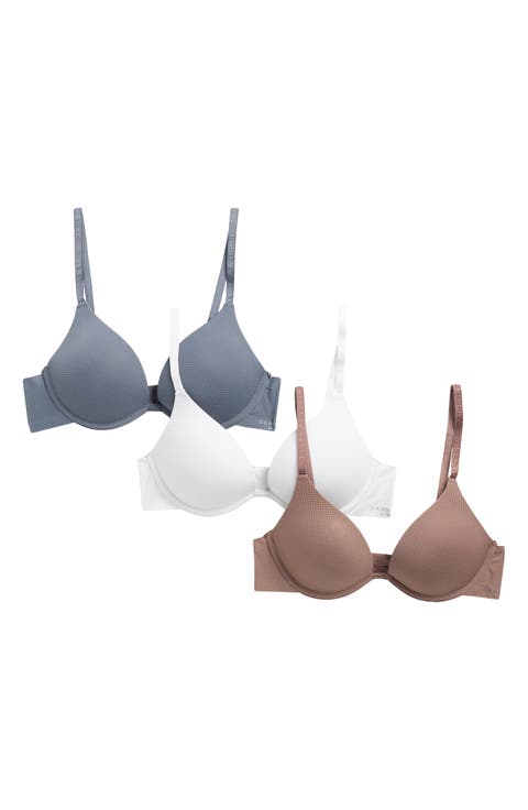 3-Pack Assorted Breathable Micro Mesh Underwire Bras
