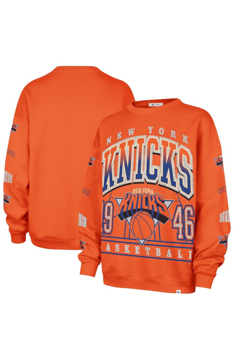 '47 Women's '47 Orange New York Knicks 2025/26 City Edition Go Big Oversized Sweatshirt, Main, color, Orange