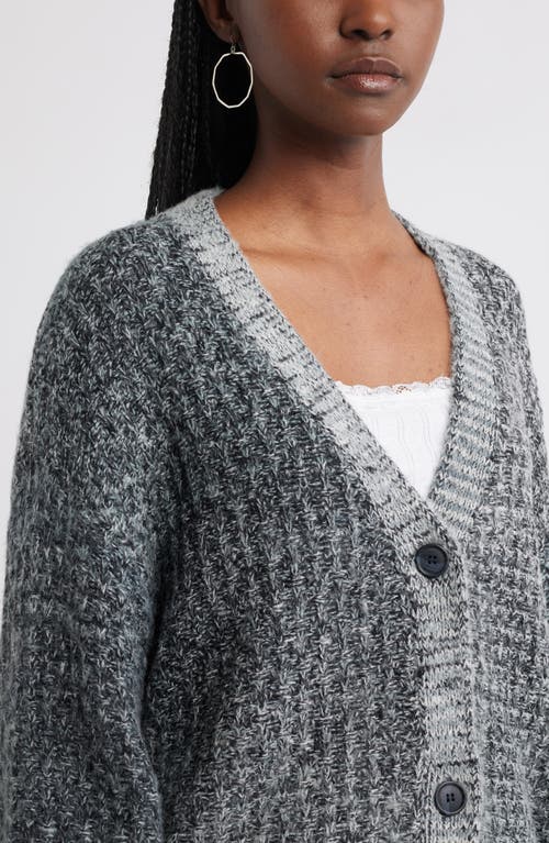 Treasure & Bond Textured V-neck Cardigan In Gray
