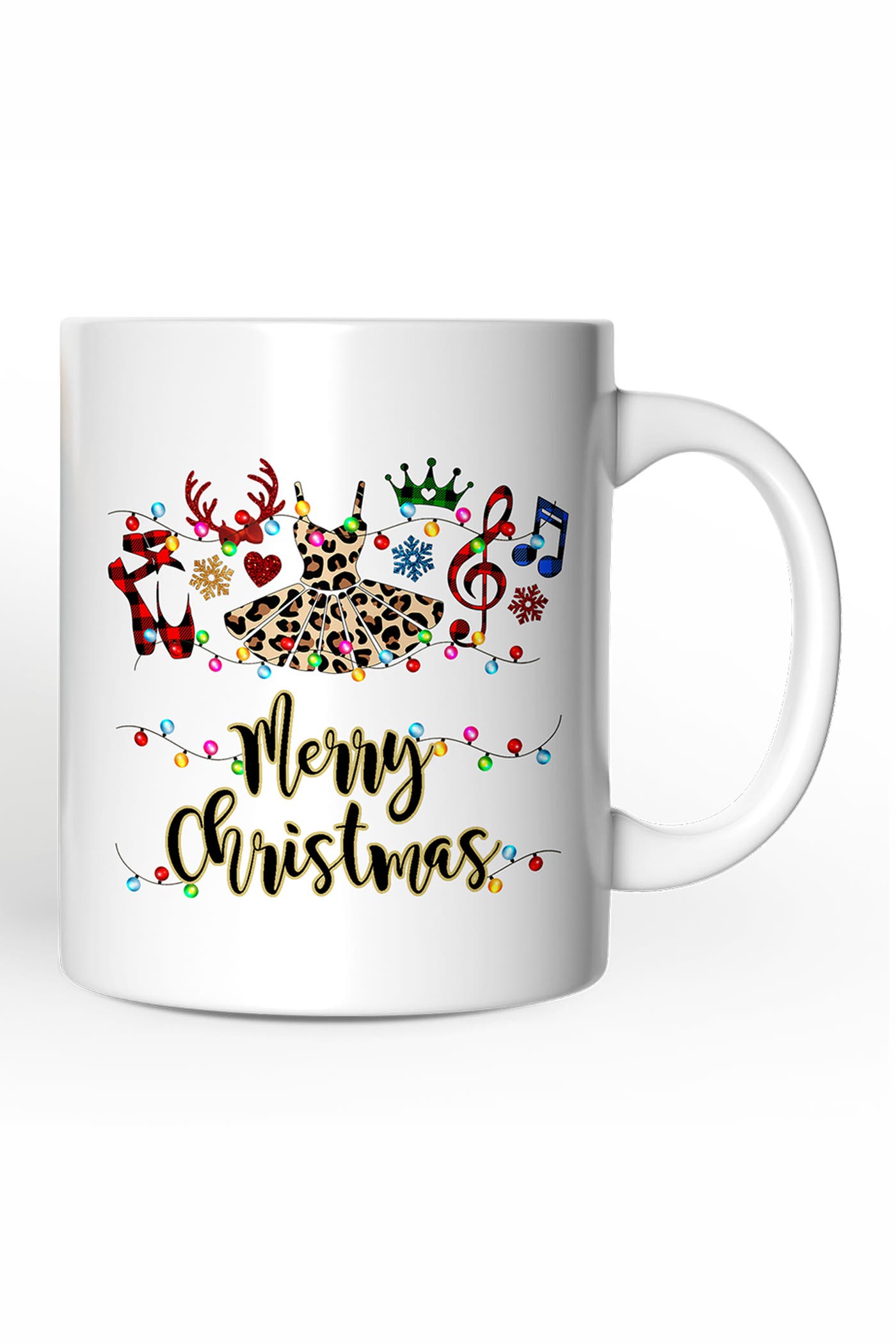 OrnamentallyYou Ballet Pointe Shoes Buffalo Plaid Christmas Mug | Nordstrom