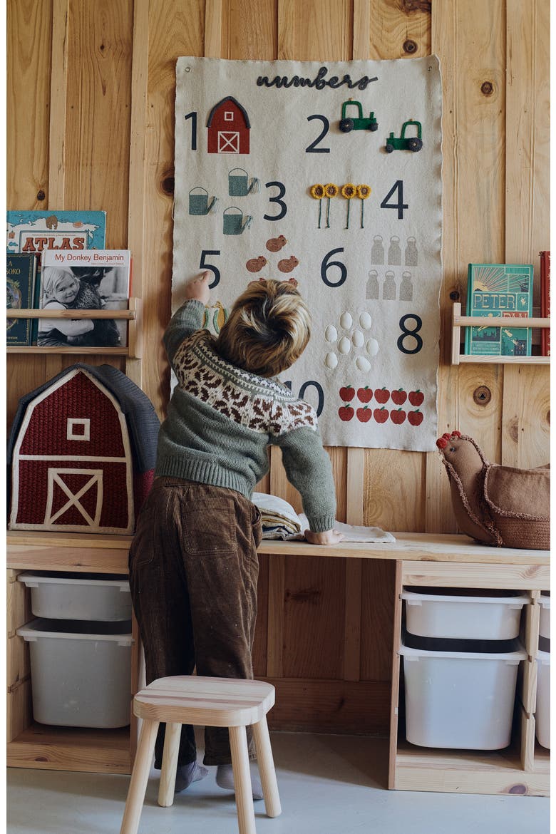 Farm Numbers Wall Hanging, Alternate, color, NATURAL