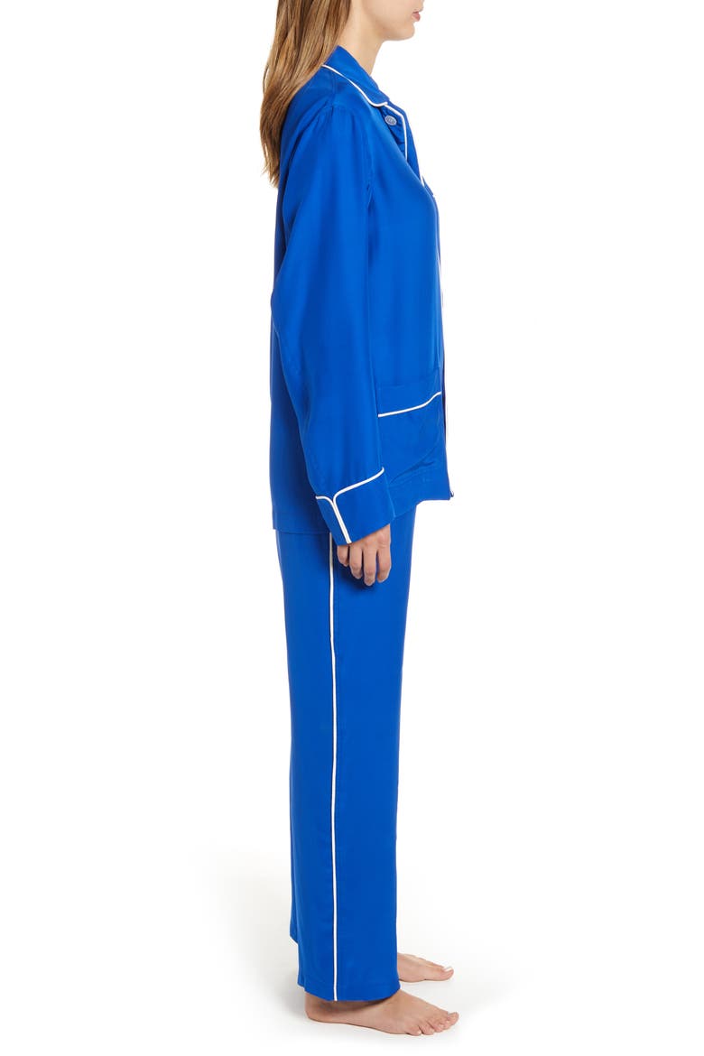Silk Pajamas, Alternate, color, ANIL/ BLUE