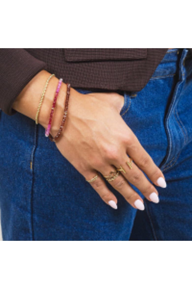 Ruby Ombre Bead Bracelet, Alternate, color, Ruby