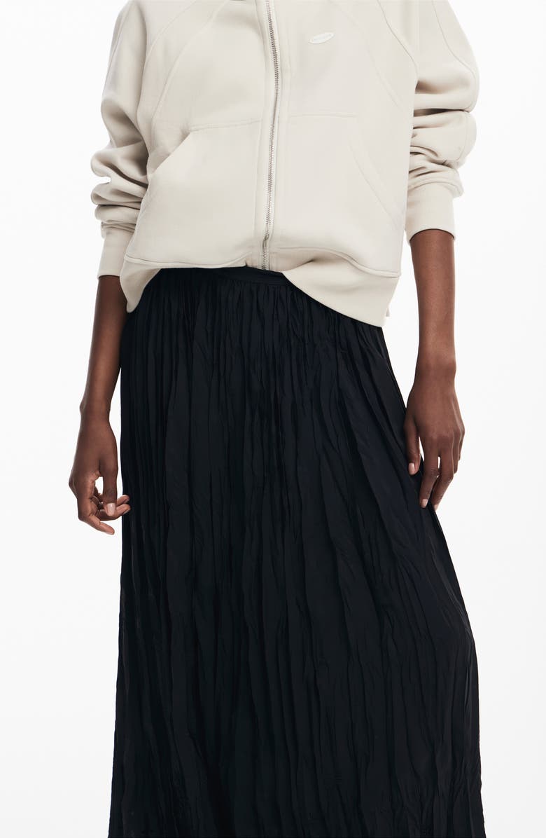 Desigual Lace Cutwork Detail Maxi Skirt, Alternate, color, 