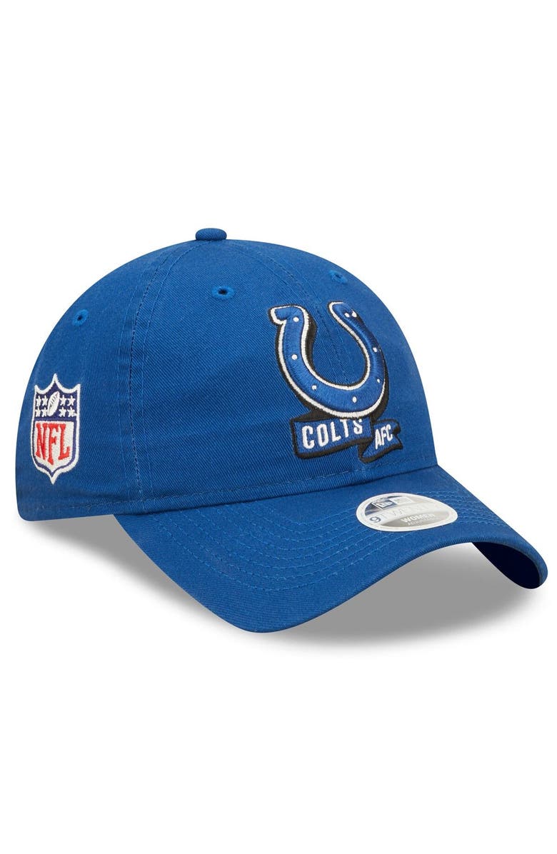 New Era Women's New Era Royal Indianapolis Colts 2022 Sideline Adjustable 9TWENTY Hat, Main, color, 