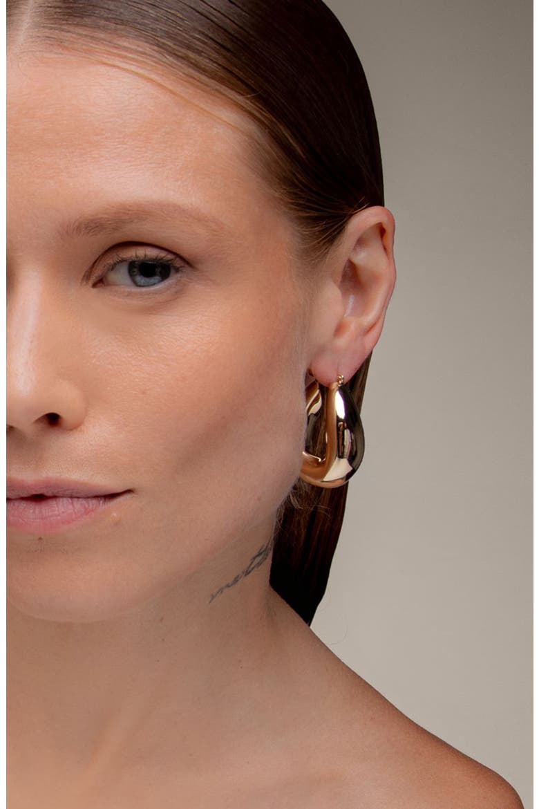 Falin Maxi Hoop Earrings In Gold, Alternate, color, Gold