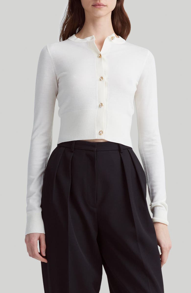 Altuzarra Arlette Merino Wool Blend Cardigan, Main, color, 