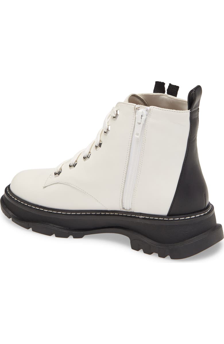 Linea Paolo Bolton High Top Sneaker, Alternate, color, Wht/Blk