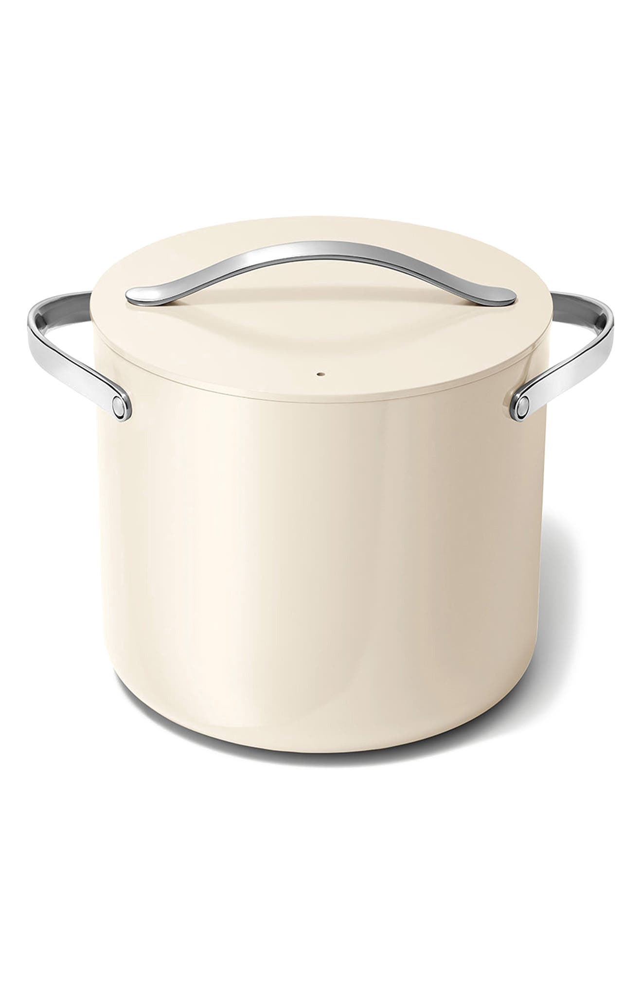 CARAWAY Nonstick Ceramic 12-Quart Stockpot with Lid - Cream