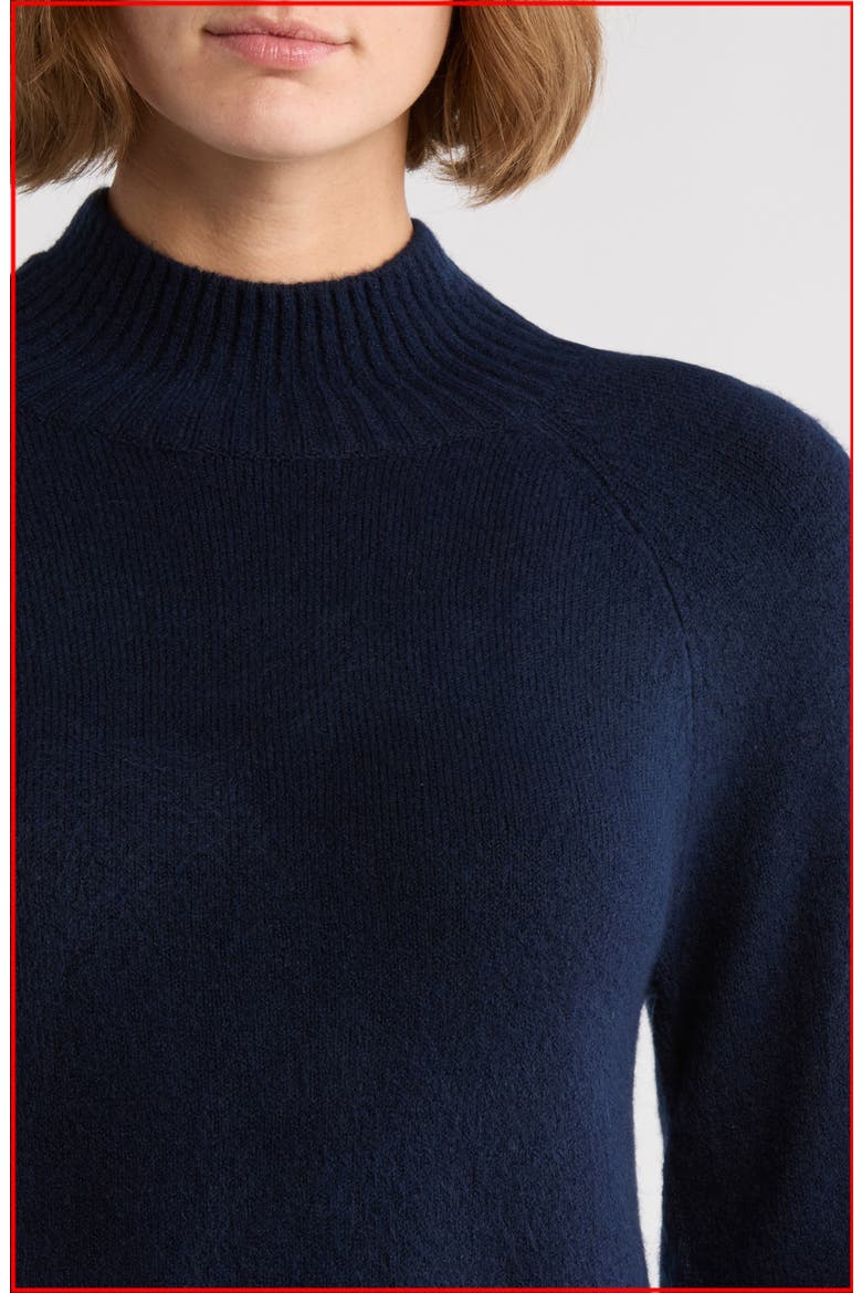 Mock Neck Long Sleeve Sweater Dress, Alternate, color, CLASSIC NAVY
