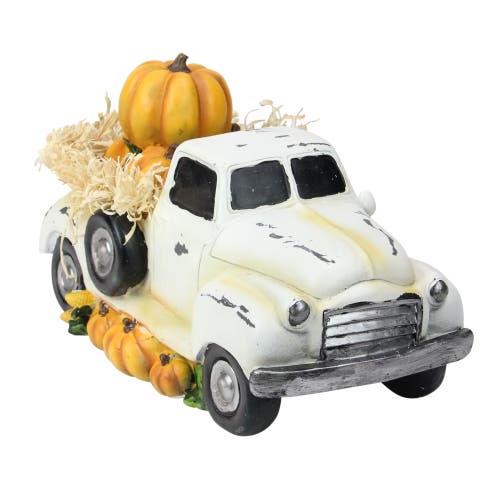 Northlight Truck Full Of Pumpkins And Hay Thanksgiving Decoration In Multi