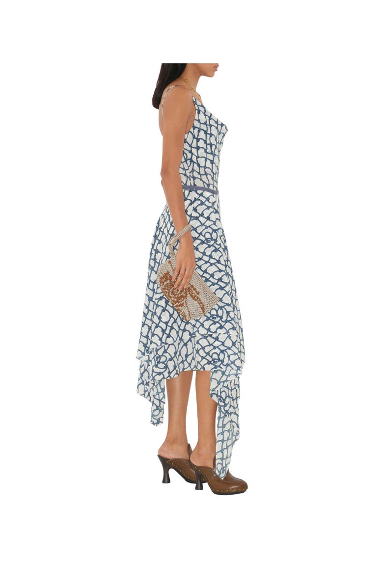 Burberry Knot Silk Skirt, Alternate, color, Pool