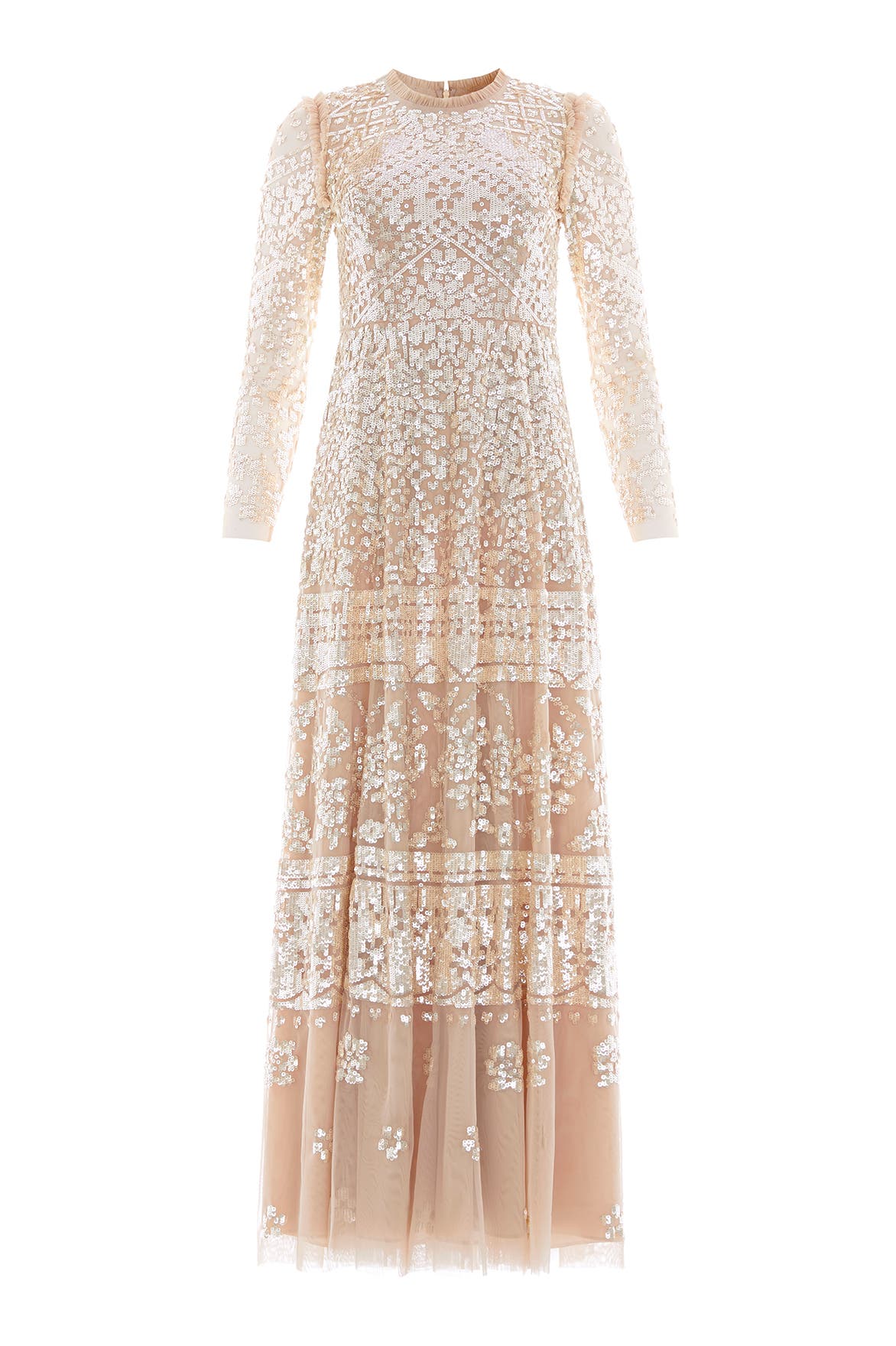 Aurora Long Sleeve Round Neck Gown - image 2