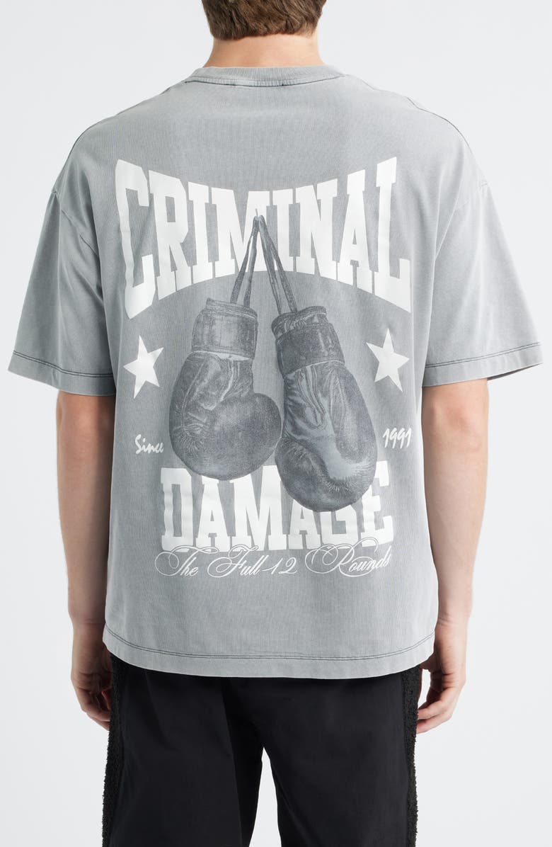 CRIMINAL DAMAGE Logo Graphic T-Shirt, Alternate, color, Washed Grey