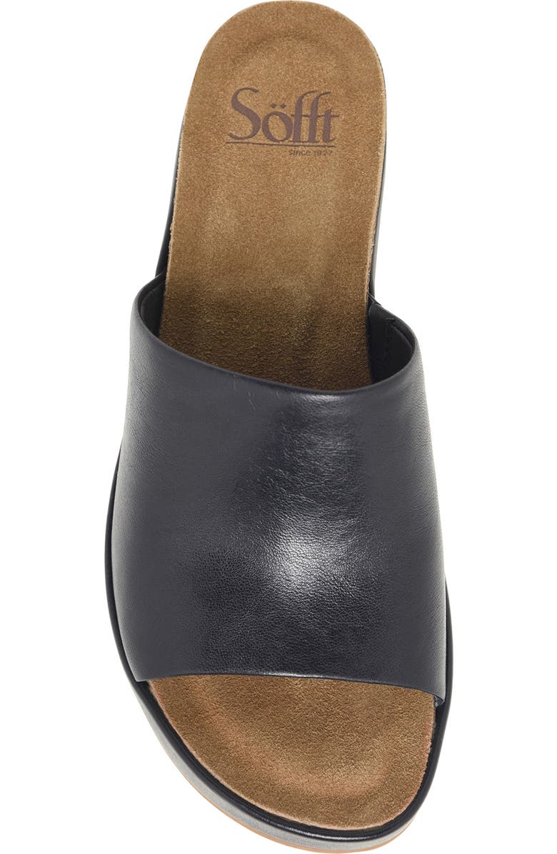 Söfft Cass Platform Slide Sandal, Alternate, color, Black