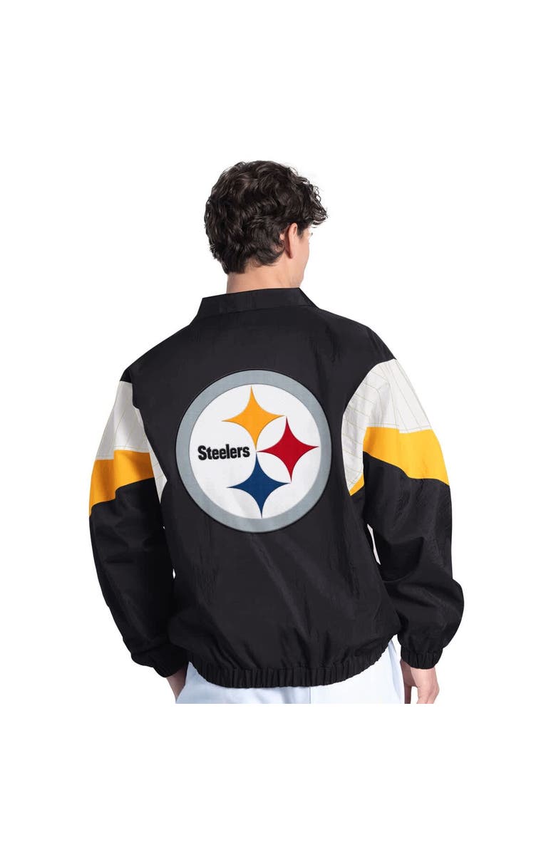 STARTER Men's Starter Black Pittsburgh Steelers Yard Line Full-Zip Jacket, Alternate, color, 