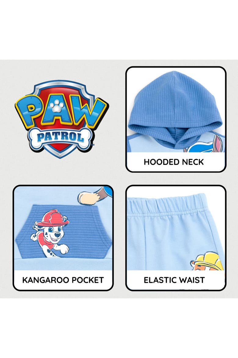 2-Piece Hooded Tee and Shorts Set, Alternate, color, Light Blue