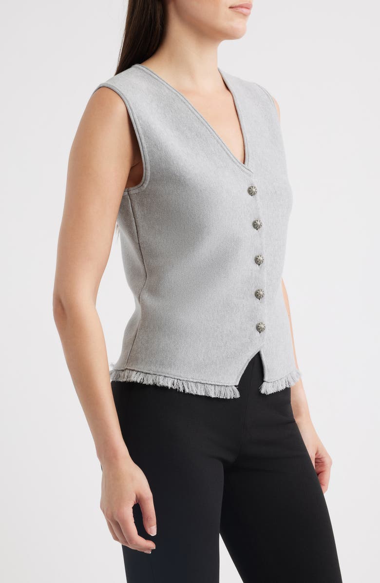 KOBI HALPERIN Anya Cotton Blend Knit Vest, Alternate, color, Light Grey