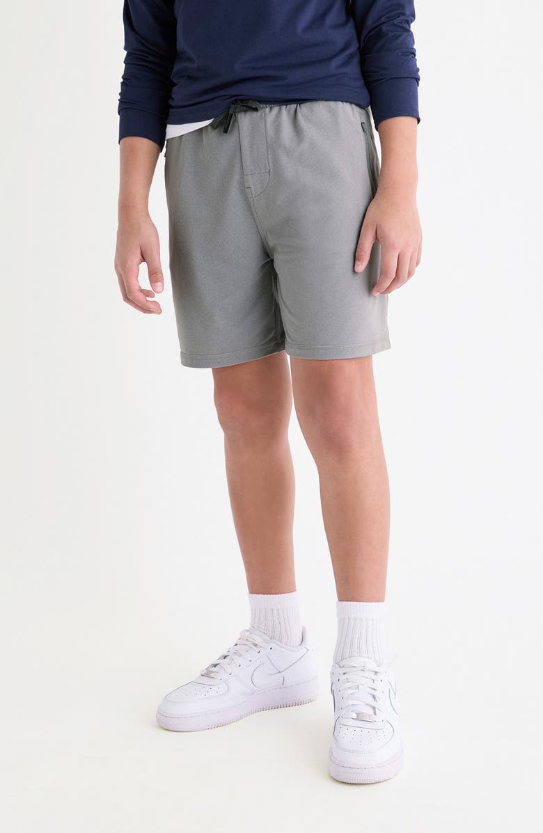 vineyard vines Kids' Island Time Drawstring Shorts, Alternate, color, Ultimate Gray Heather